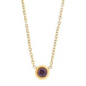 Chakra Crystal Necklace Stainless Steel