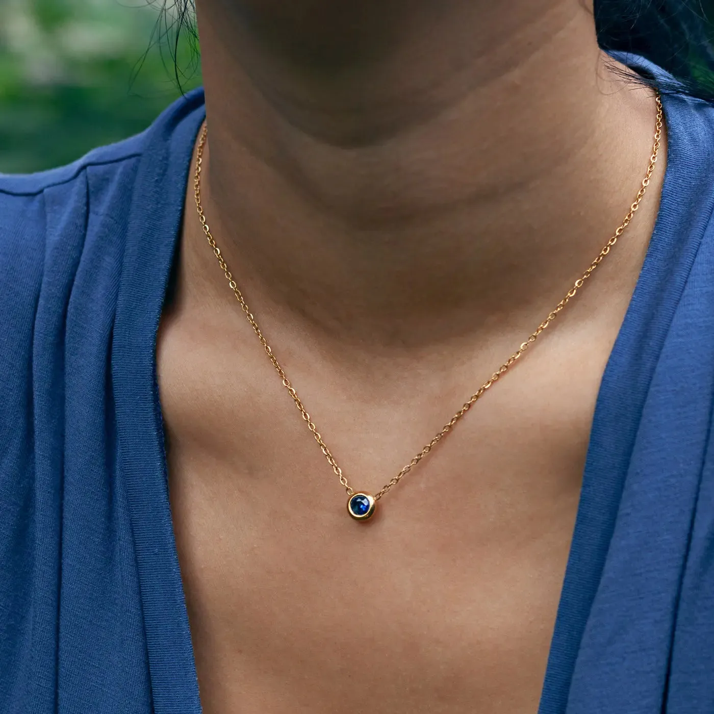 Chakra Crystal Necklace Stainless Steel