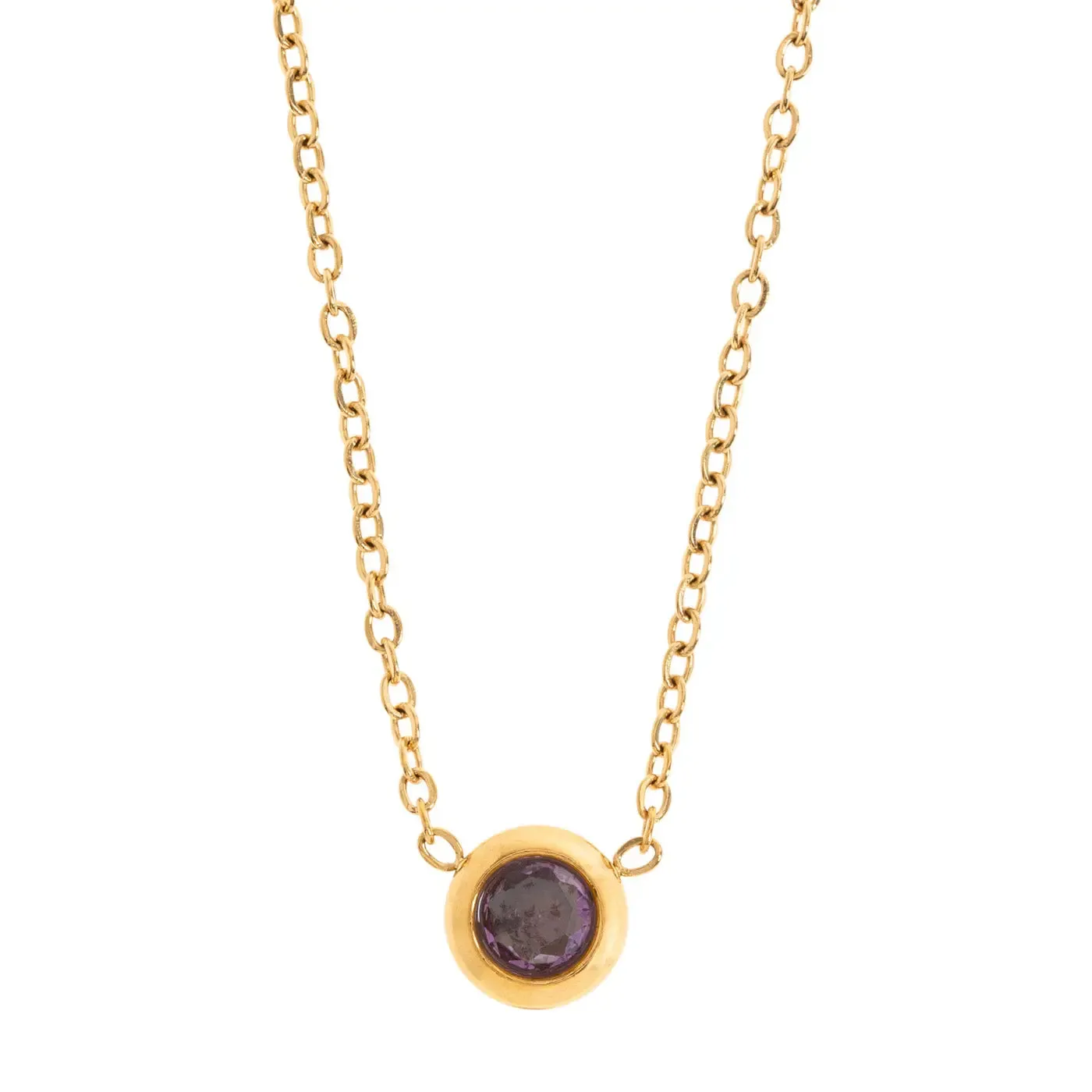 Chakra Crystal Necklace Stainless Steel
