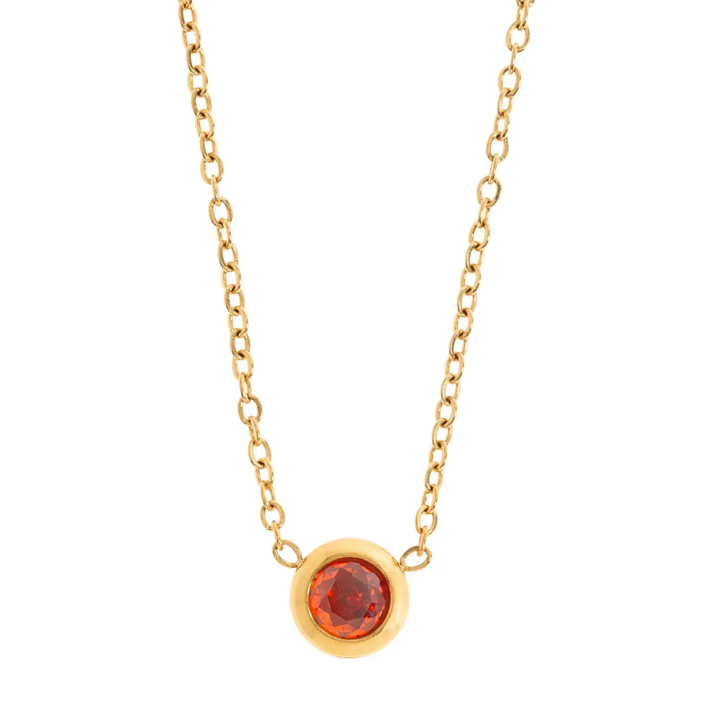 Chakra Crystal Necklace Stainless Steel