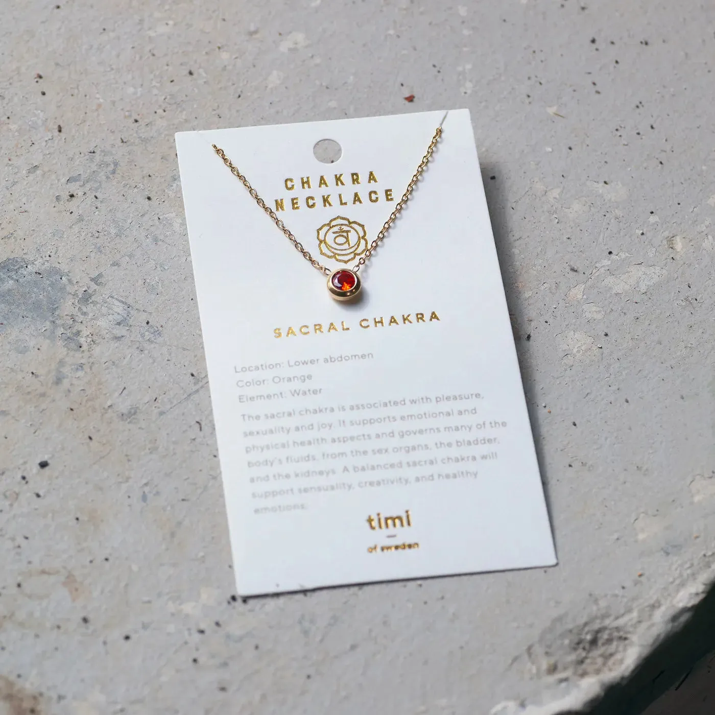 Chakra Crystal Necklace Stainless Steel