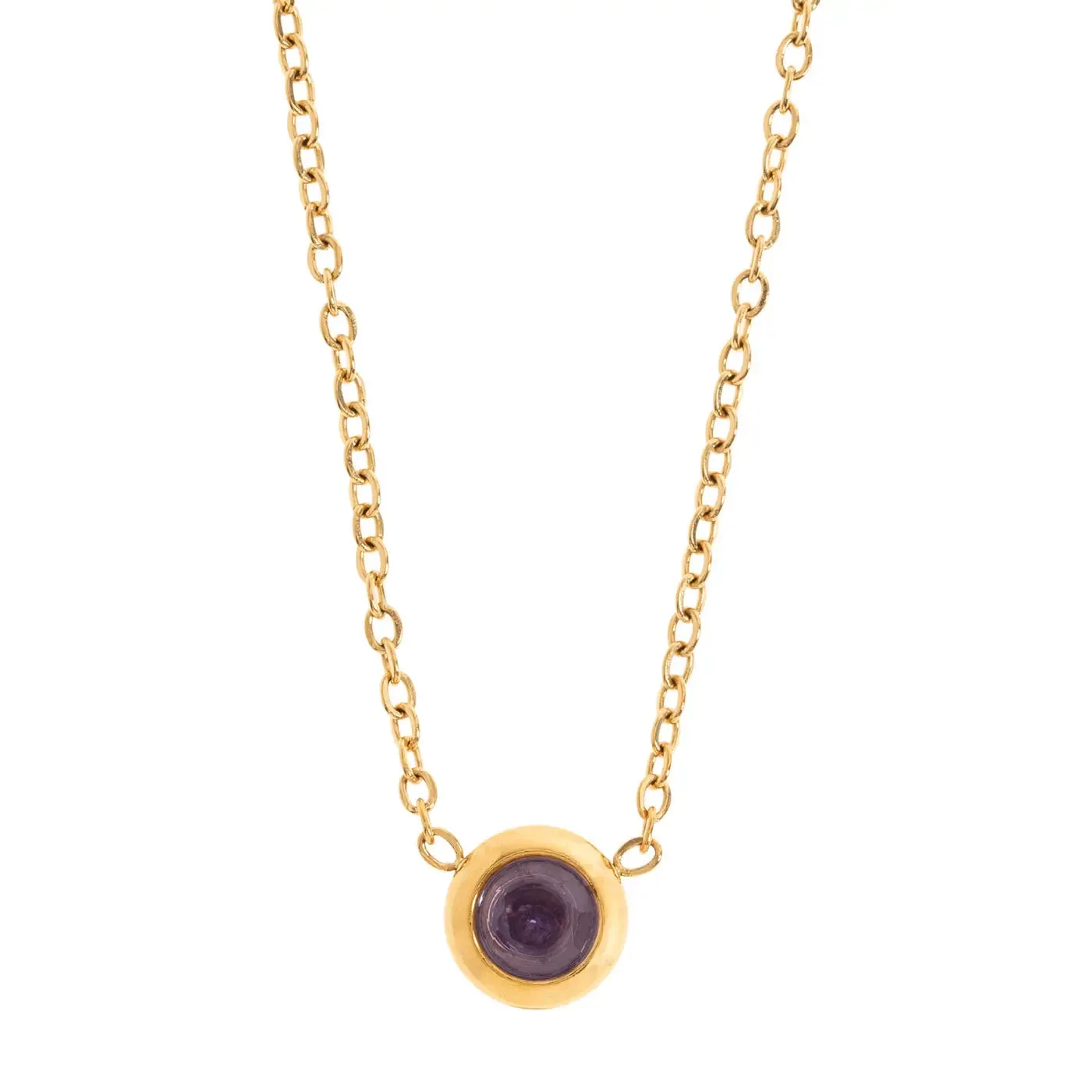 Chakra Crystal Necklace Stainless Steel