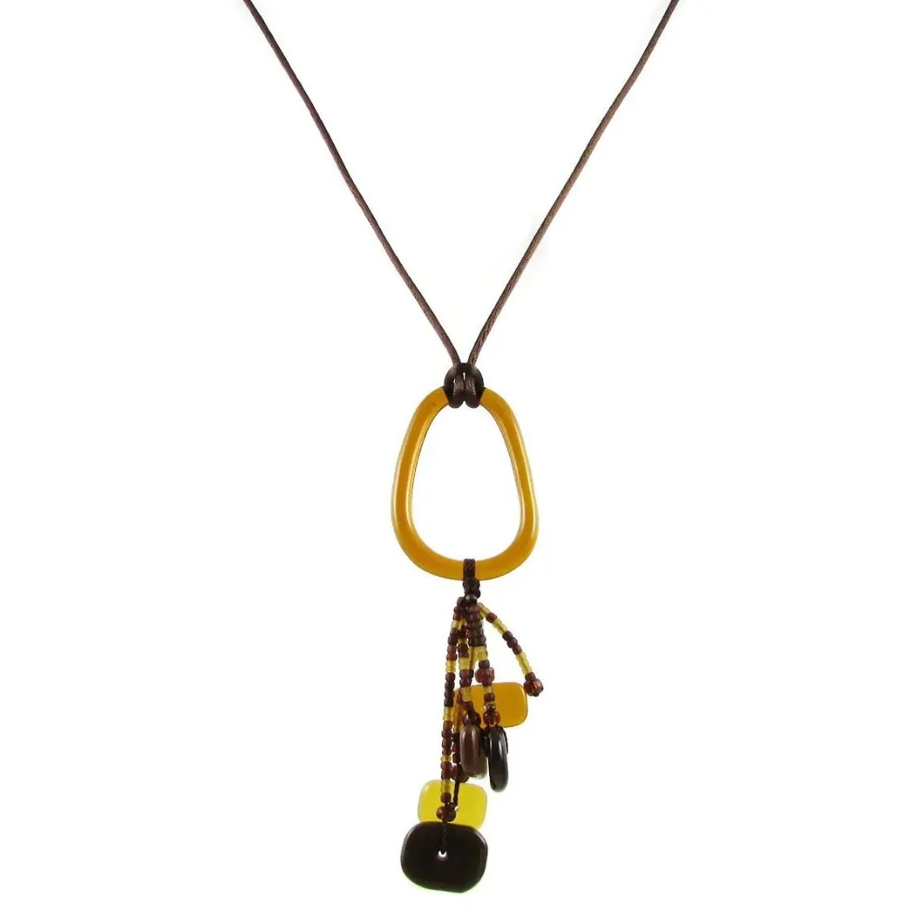 Chaquiras Glass Necklace - Red