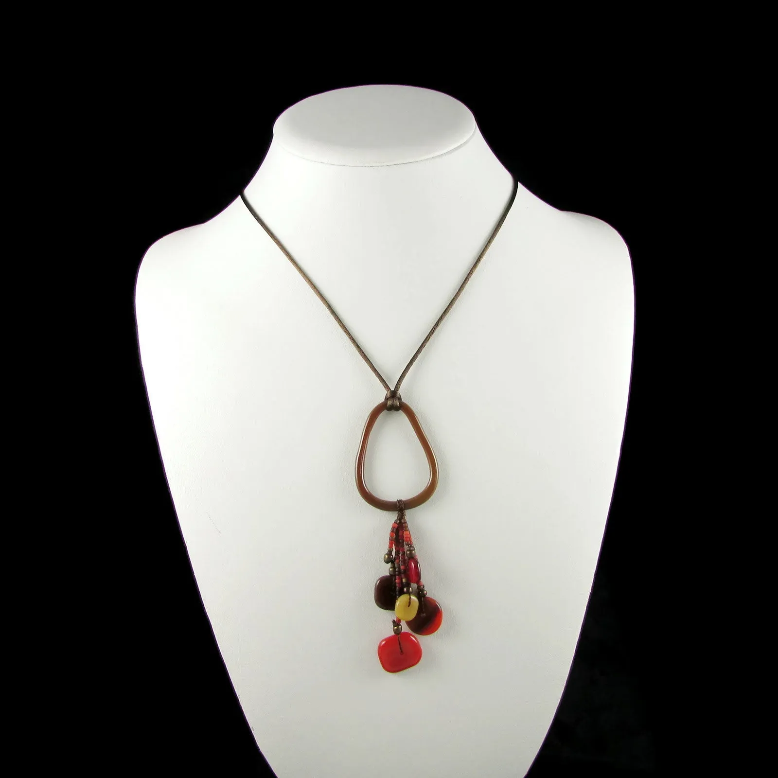 Chaquiras Glass Necklace - Red