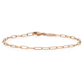 Charm Bracelet   Rose Gold Paperclip Chain