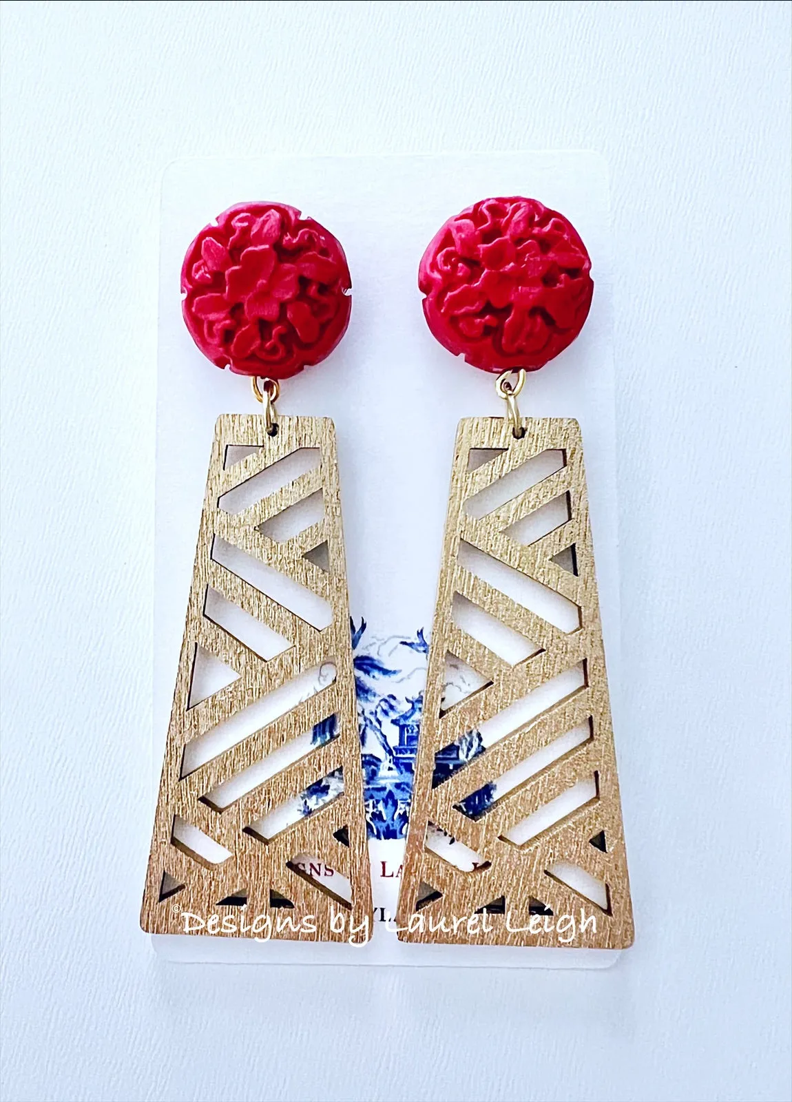 Chinoiserie Chippendale Earrings