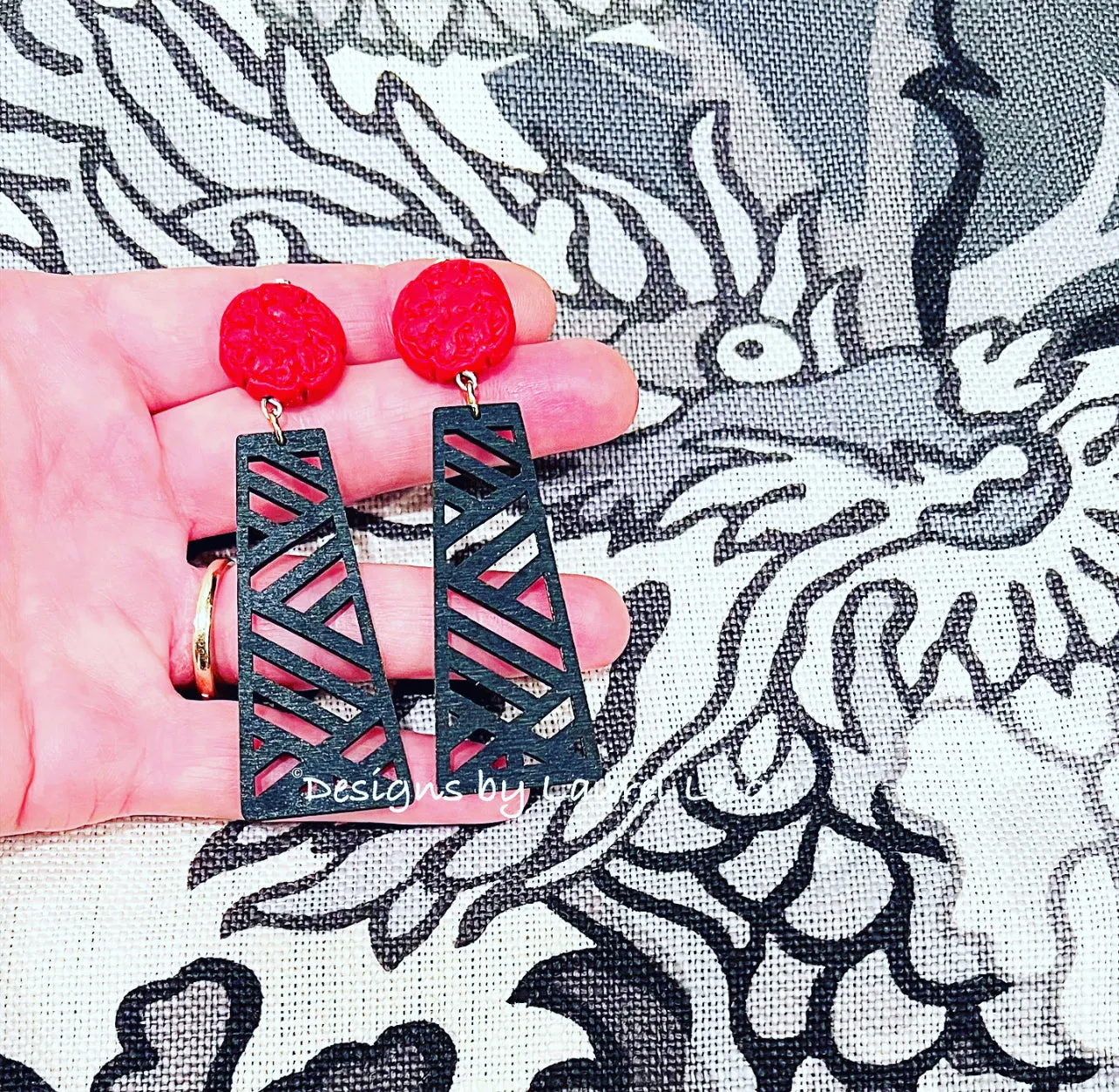 Chinoiserie Chippendale Earrings
