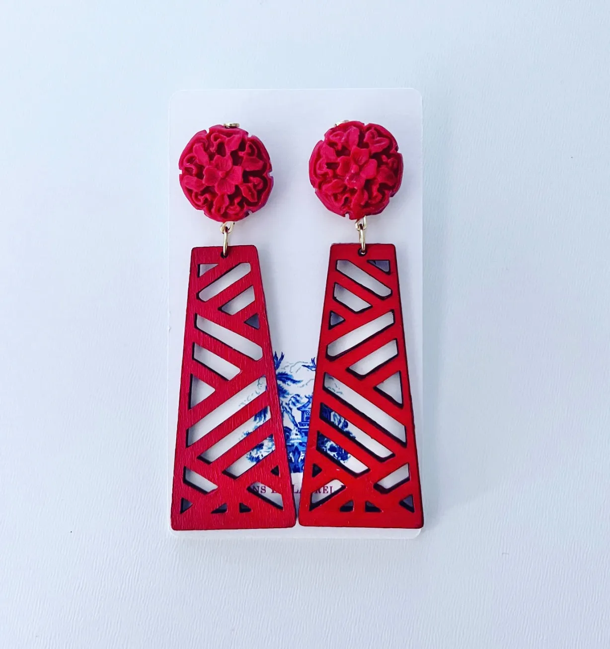 Chinoiserie Chippendale Earrings