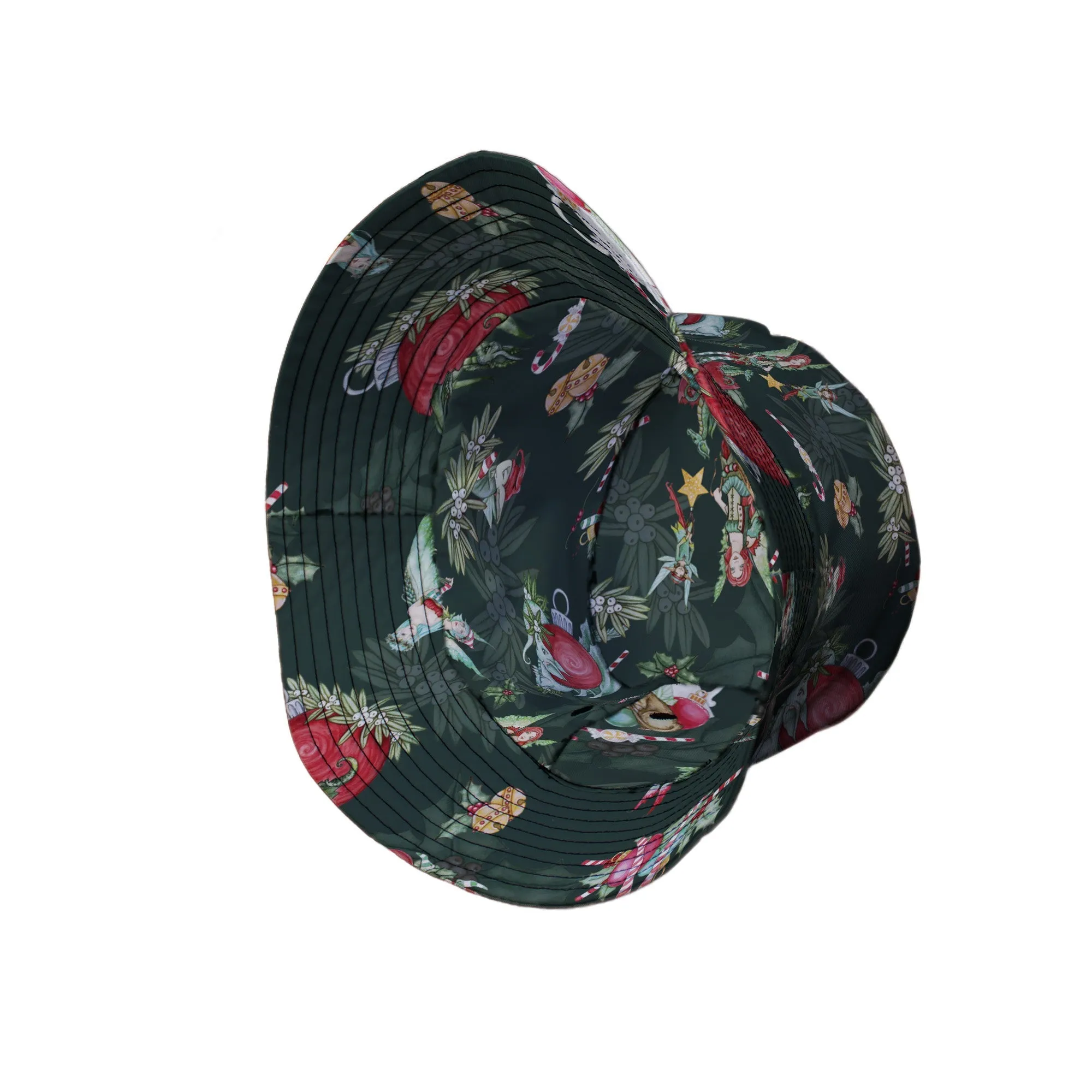 Christmas Time with Fantasy Creatures Bucket Hat