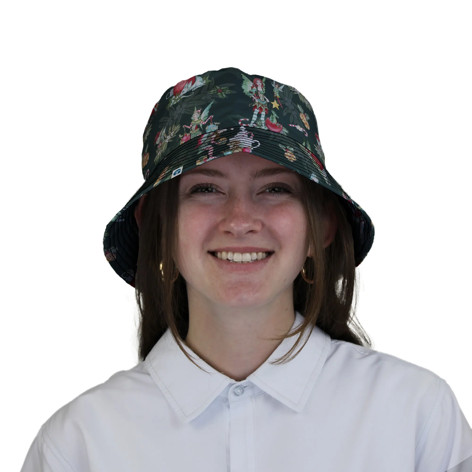 Christmas Time with Fantasy Creatures Bucket Hat