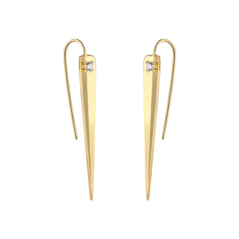 Circular Cone Silver Hook Earrings for Women