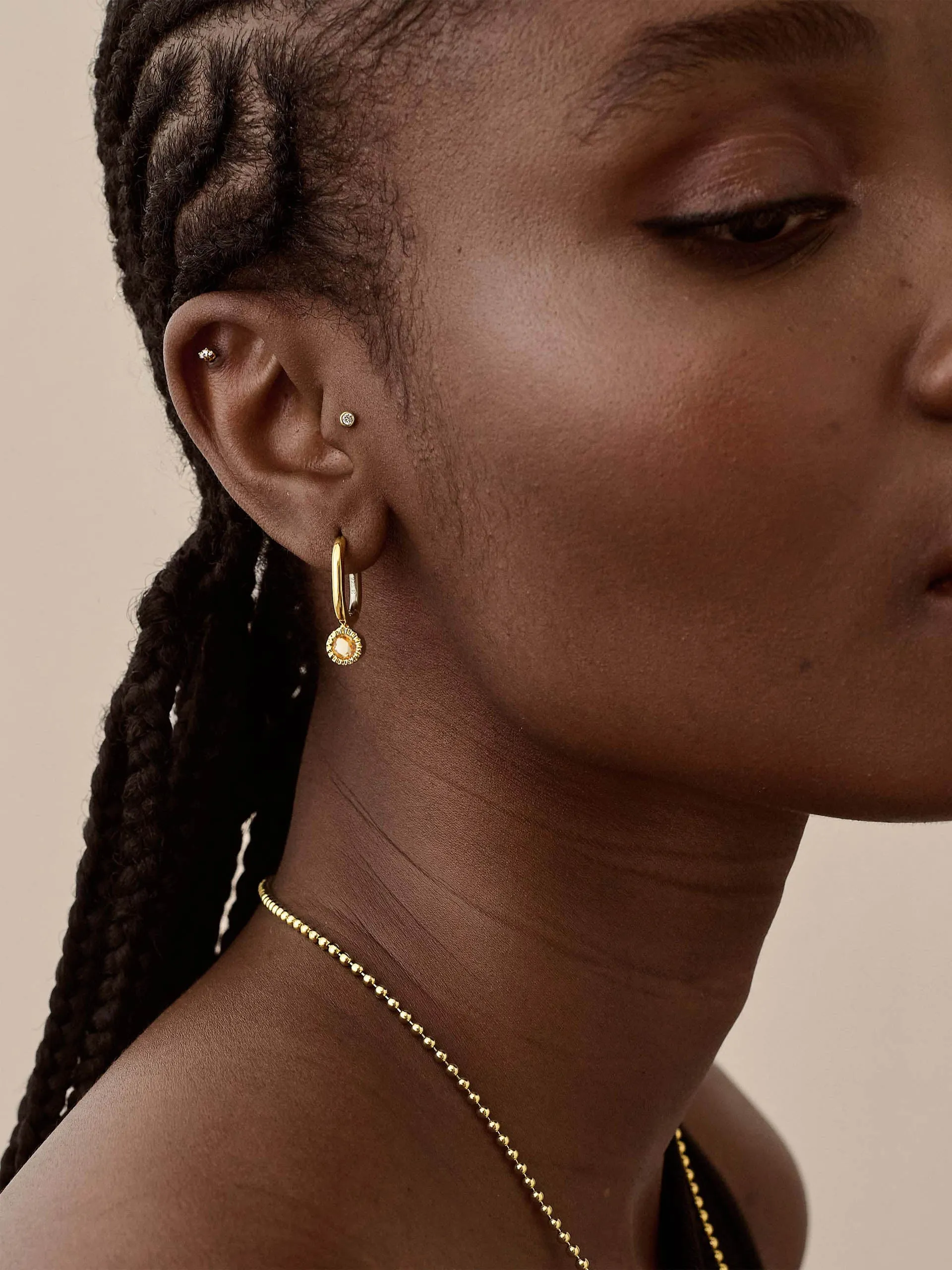 Citrine drop earrings