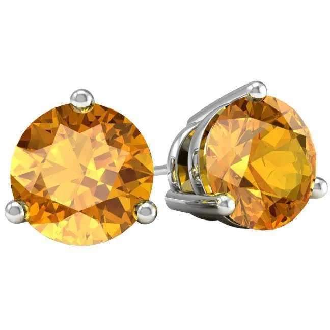 Citrine Stud Earrings