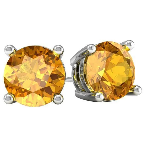 Citrine Stud Earrings