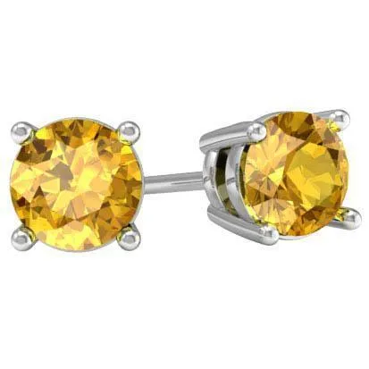 Citrine Stud Earrings