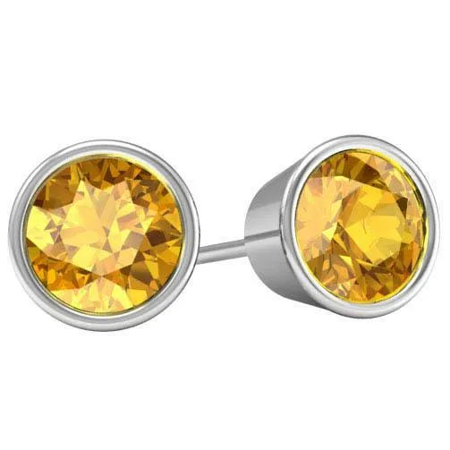 Citrine Stud Earrings