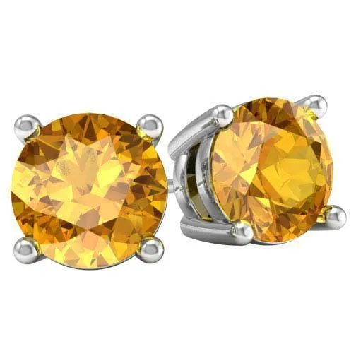 Citrine Stud Earrings