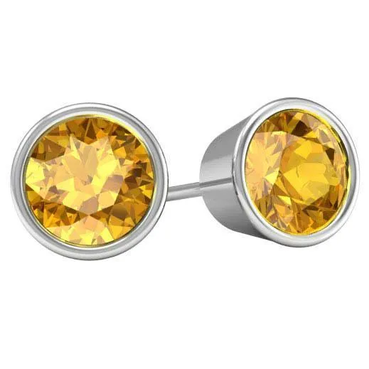 Citrine Stud Earrings