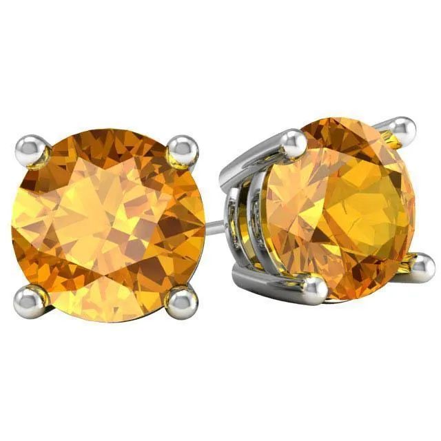 Citrine Stud Earrings