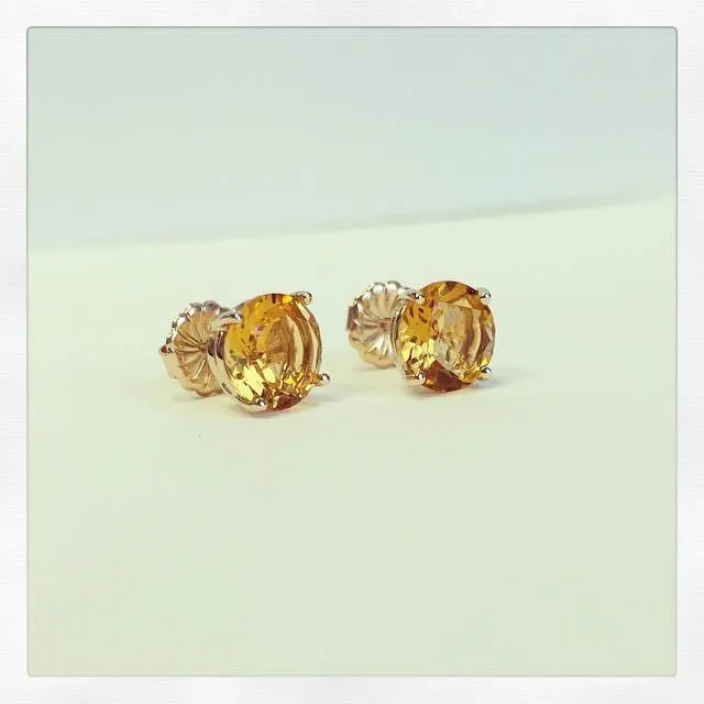 Citrine Stud Earrings