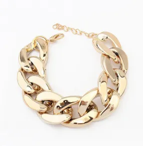Classic 20MM Chain Link Bracelet Silver, Gold, Gun Black