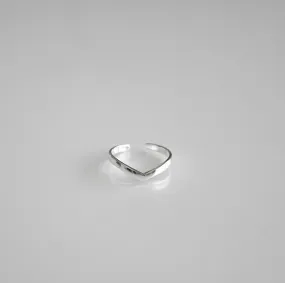 Classic Adjustable Chevron Toe/ Middy .925 Sterling Silver Ring