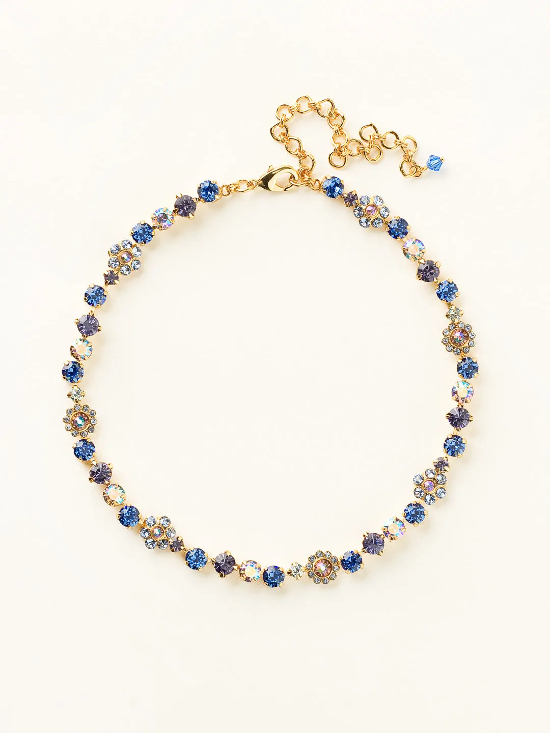Classic Floral Tennis Necklace - NBE2BGSS