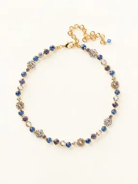 Classic Floral Tennis Necklace - NBE2BGSS