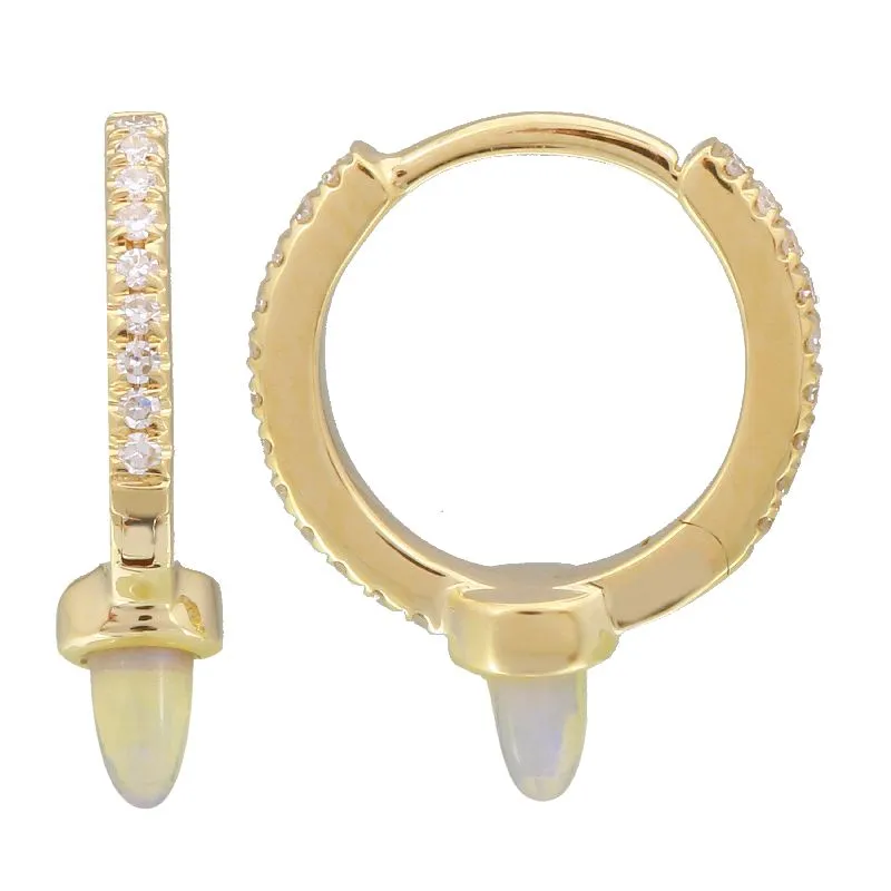 Color Gemstone Spike Huggies