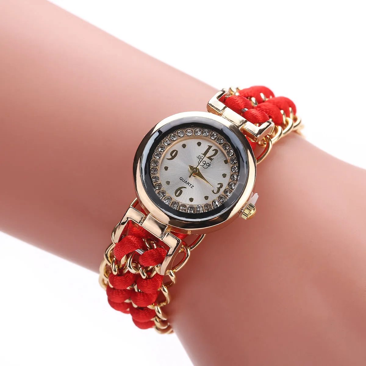 Creative Watch Women's Woven Telescopic Rope Brace Lace Bracelet Pieces