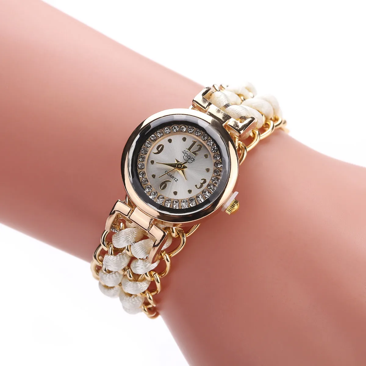 Creative Watch Women's Woven Telescopic Rope Brace Lace Bracelet Pieces