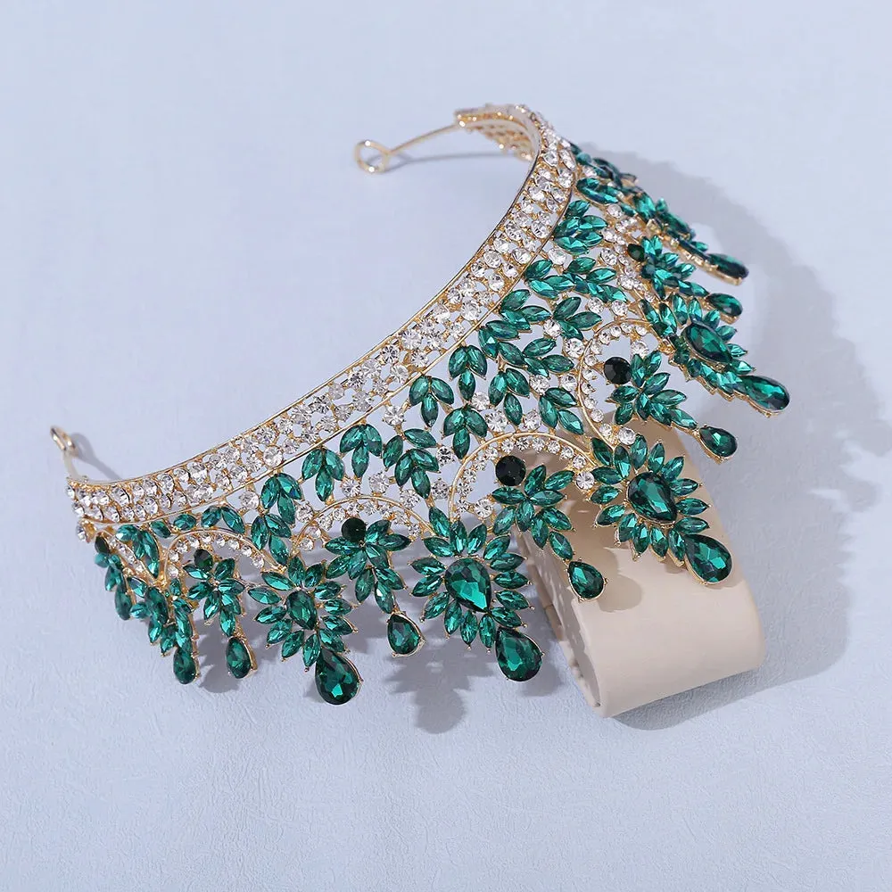 Creme de la Creme Floral Peaks Design Tiaras-Crown