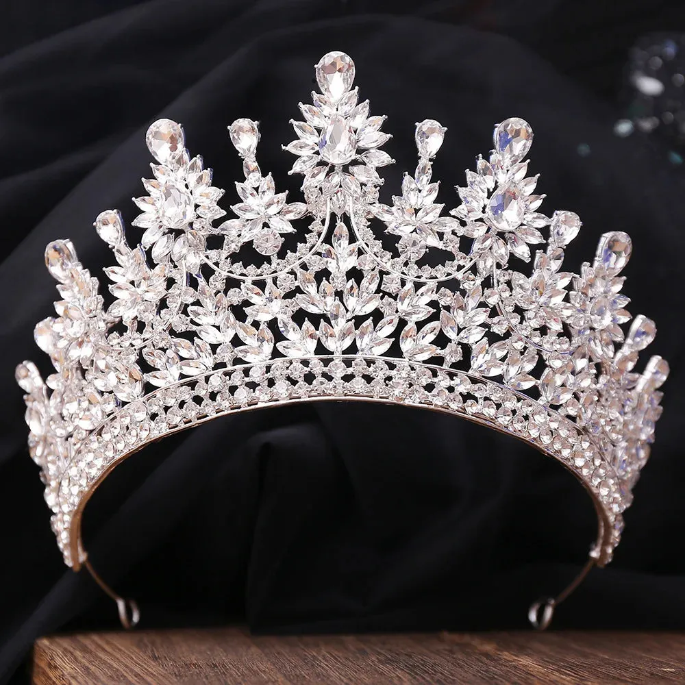 Creme de la Creme Floral Peaks Design Tiaras-Crown