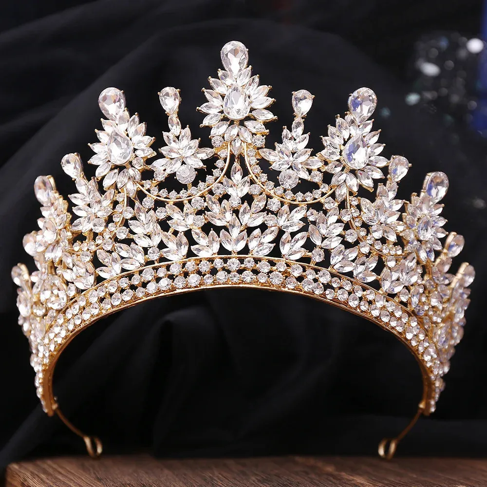 Creme de la Creme Floral Peaks Design Tiaras-Crown
