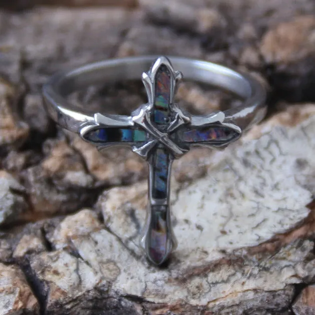 Cross Ring - Sea Shell - R71