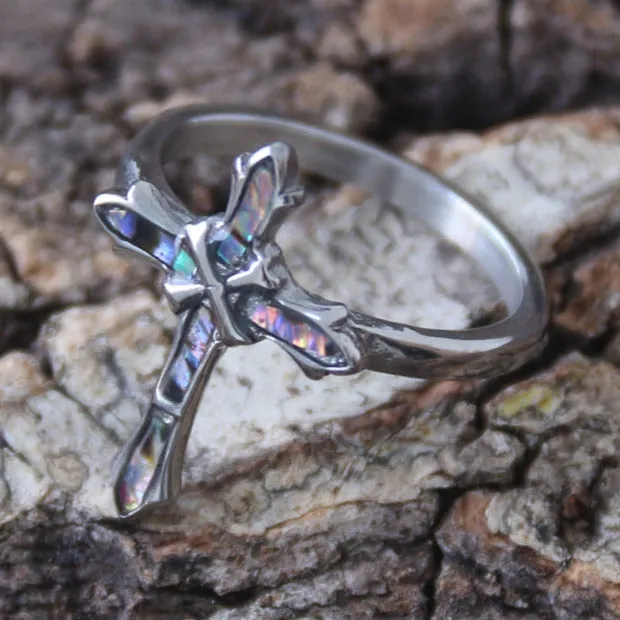 Cross Ring - Sea Shell - R71