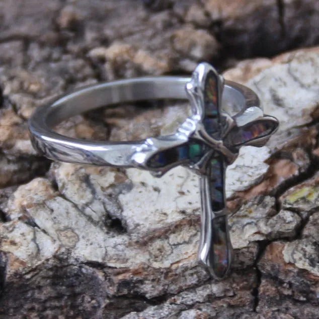 Cross Ring - Sea Shell - R71