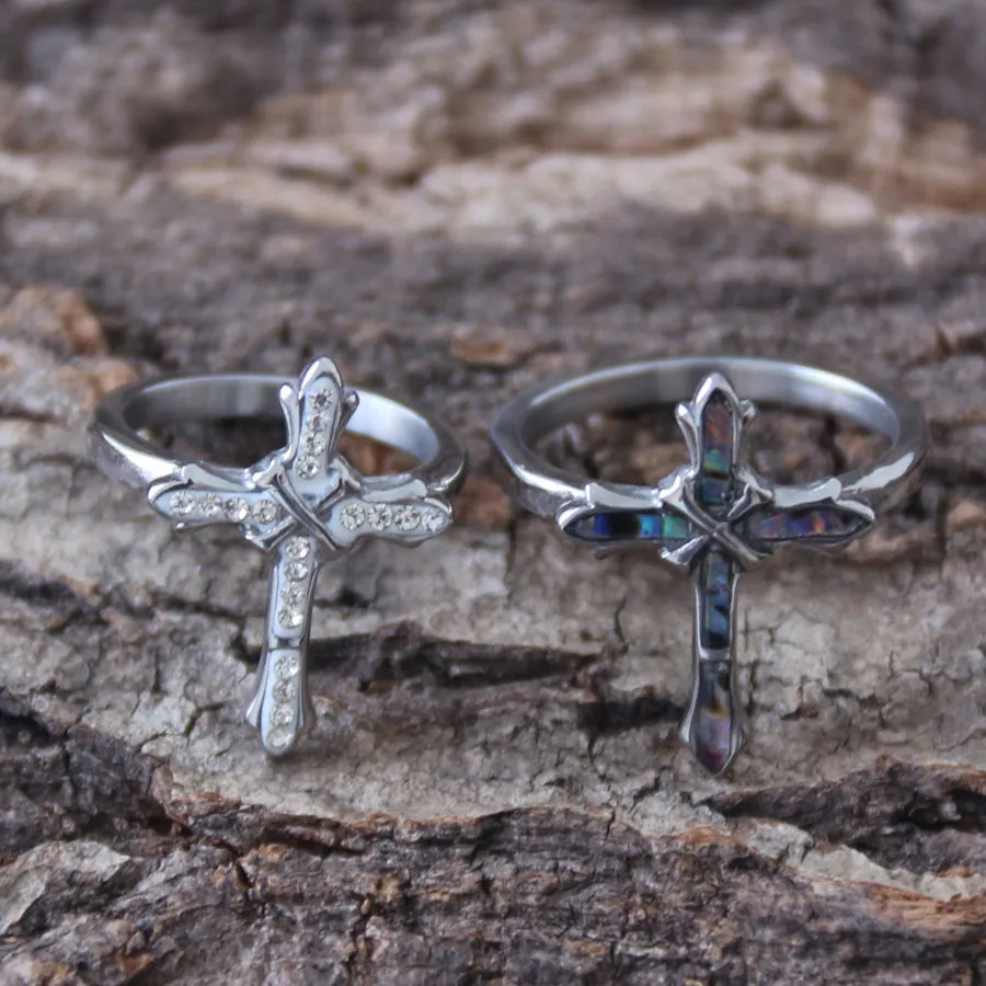 Cross Ring - Sea Shell - R71