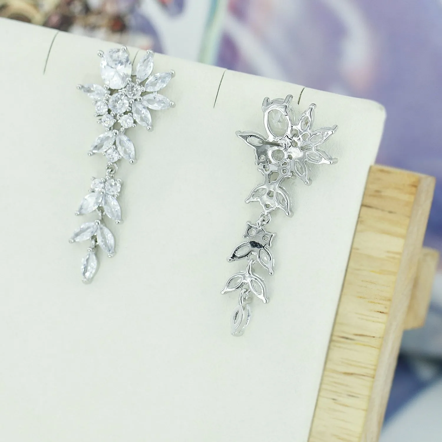 Cubic Zircon CZ Wedding Drop Dangle Earring CE10576