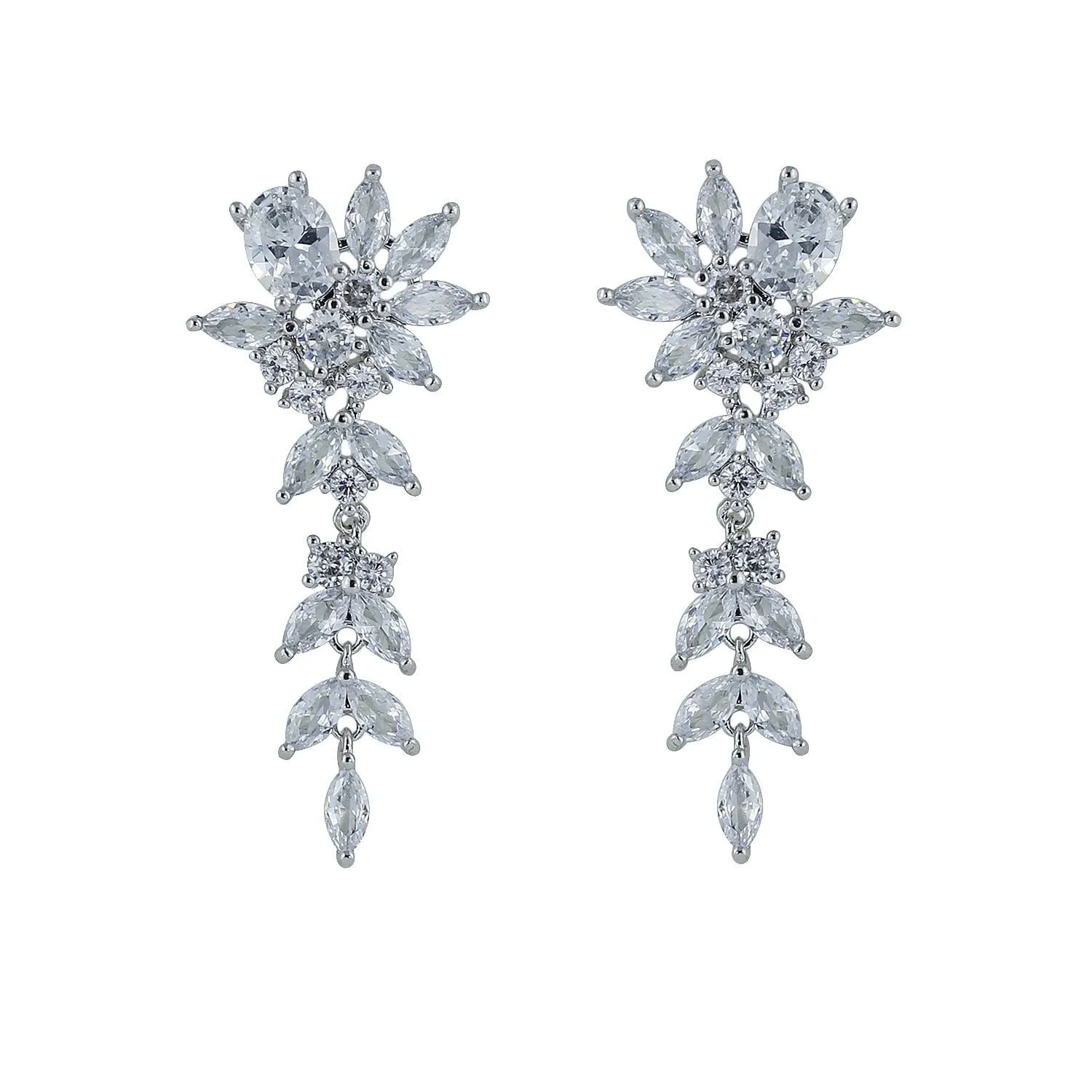 Cubic Zircon CZ Wedding Drop Dangle Earring CE10576