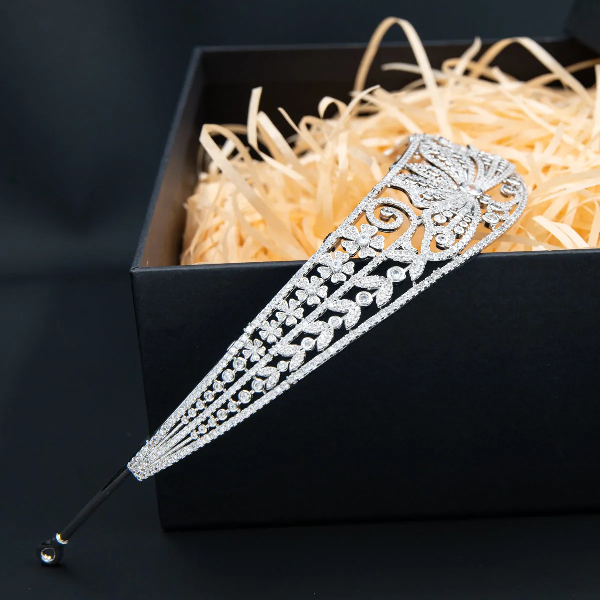Cubic Zirconia Butterfly Royal Tiara Wedding,Crystal Tiaras for Bride Party Jewelry CH10359