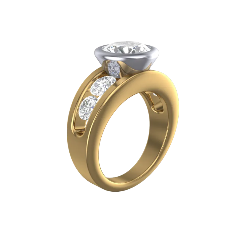 Cubic Zirconia Engagement Ring- Customer Designed Style 7768