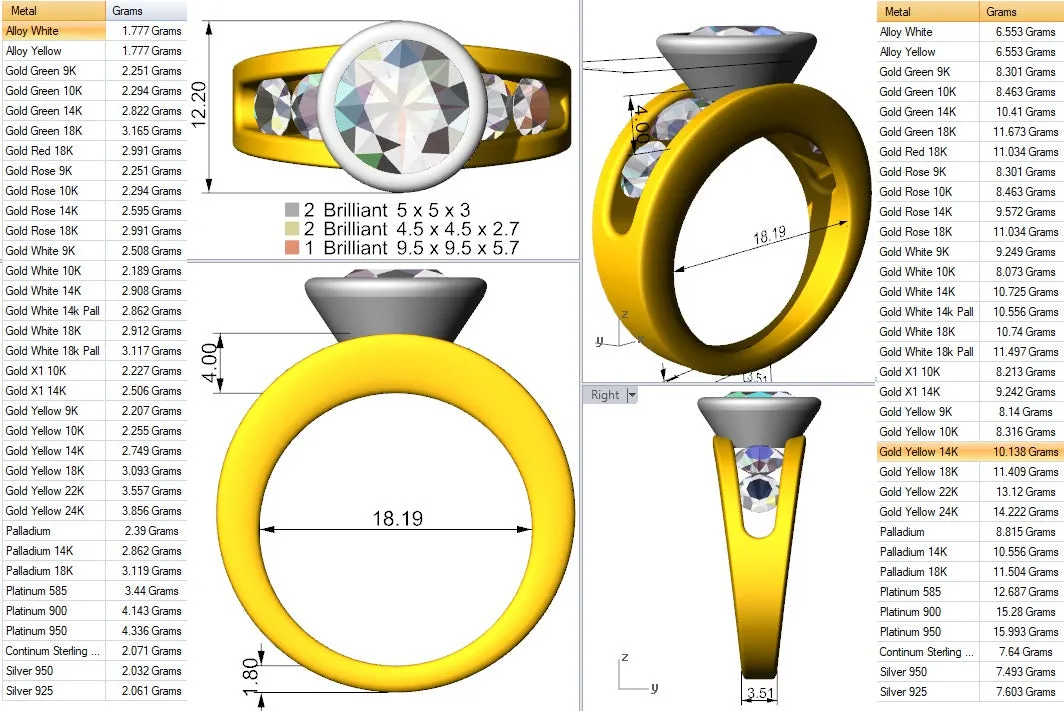 Cubic Zirconia Engagement Ring- Customer Designed Style 7768