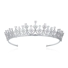 Cubic Zirconia Wedding Tiara for Bridal, Popular Girl Hair Accessories Jewelry