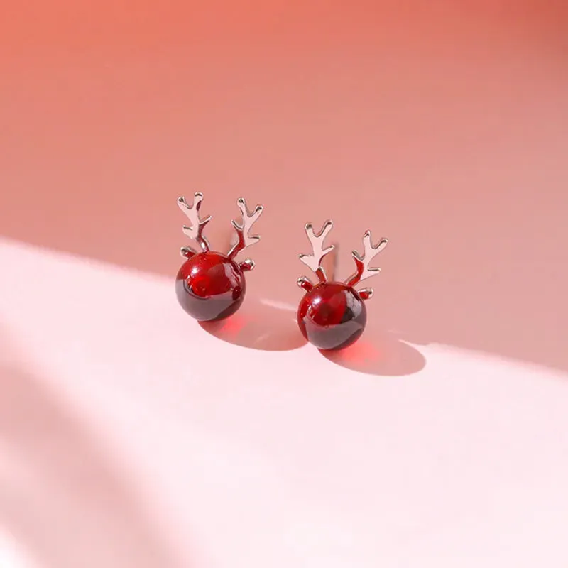 Dainty Crystal Zircon Holiday Snowflake Stud & Drop Charm Earrings