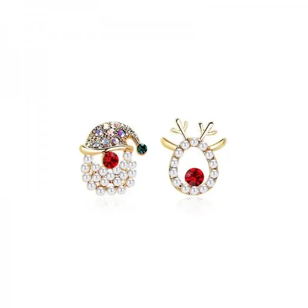 Dainty Crystal Zircon Holiday Snowflake Stud & Drop Charm Earrings
