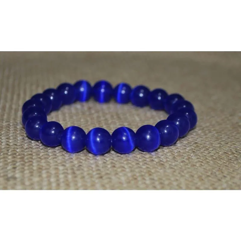 Dark Blue Mexican Opal Tiger Eye Gemstone Men / Women's Bracelets