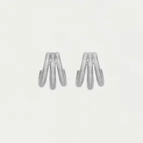 Dauphine Pavé Hoop Earrings