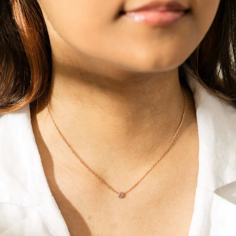 Deja Vu 18ct Rose Gold .24ct Pink Sapphire Cartier Pendant