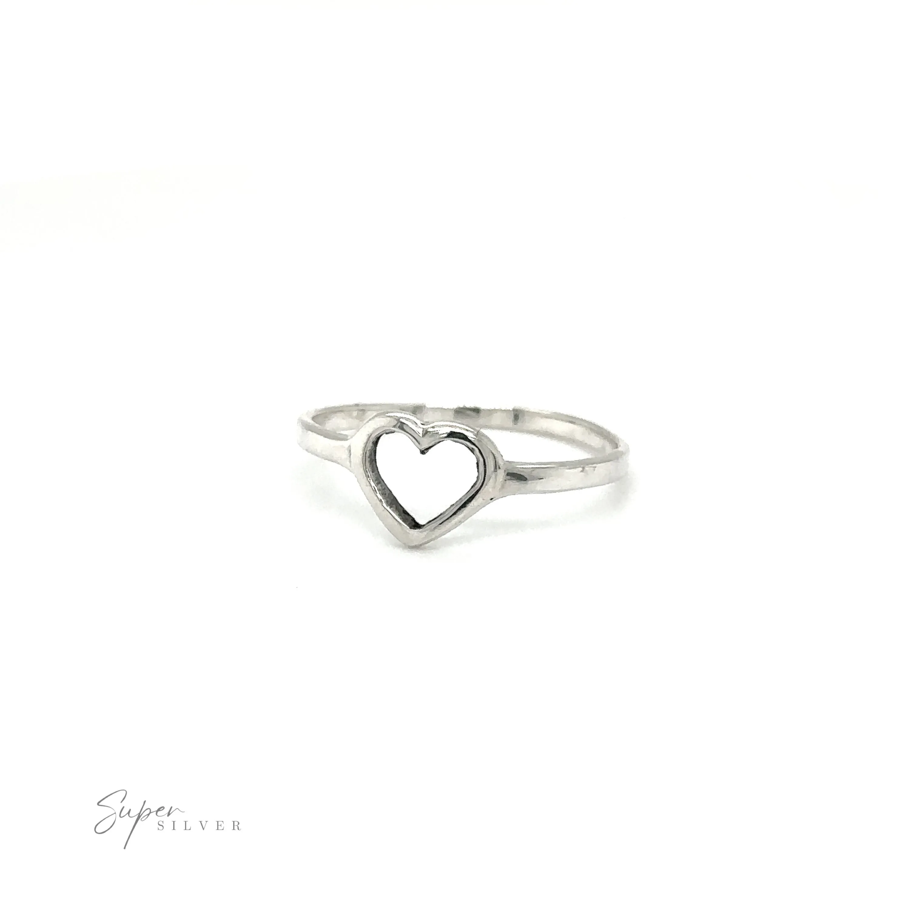 Delicate Heart Outline Ring